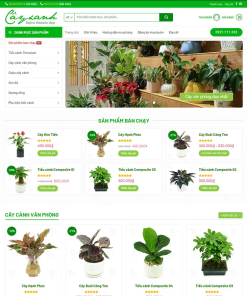 Mẫu giao diện bán cây xanh mã 100