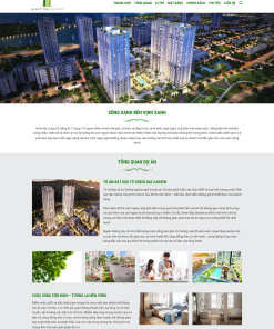 Mẫu giao diện bất động sản Greenbay mã số 91