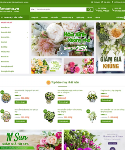 Mẫu giao diện bán hoa tươi mã số 98