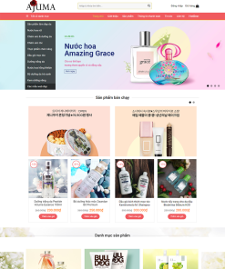 Mẫu giao diện chủ đề mỹ phẩm mã số 54