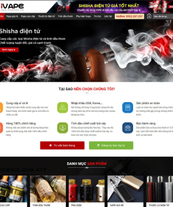 Mẫu giao diện bán Vape mã số 95