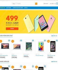 Mẫu giao diện chủ đề shop bán điện thoại mã số 220