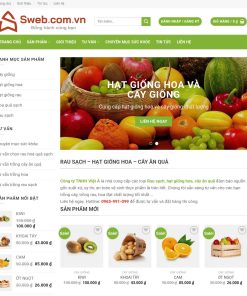Mẫu giao diện chủ đề shop bán trái cây mã số 221