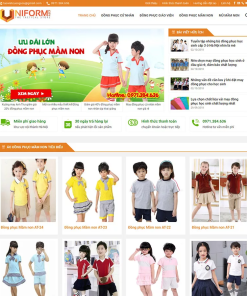 Mẫu giao diện chủ đề đồng phục mã số 68