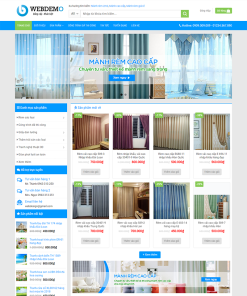 Mẫu giao diện chủ đề rèm cửa mã số 62