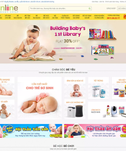 Mẫu giao diện shop mẹ và bé mã số 57