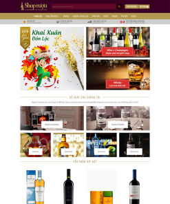 Mẫu giao diện chủ đề shop rượu mã số 34