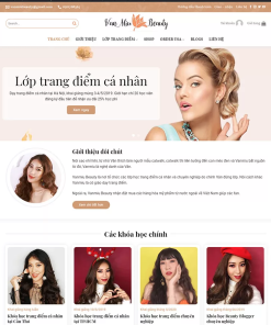Mẫu giao diện chủ đề trang điểm mã số 74