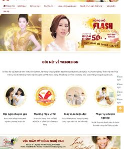 Mẫu giao diện chủ đề thẩm mỹ viện mã số 150